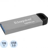 Флеш-память Kingston DataTraveler Kyson, USB 3.2 G1, сереб, DTKN/128GB