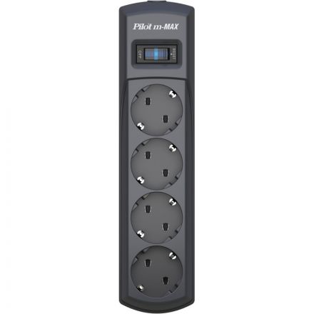 Сетевой фильтр PILOT m MAX (4/3м/16А/150Дж/темн.серый)