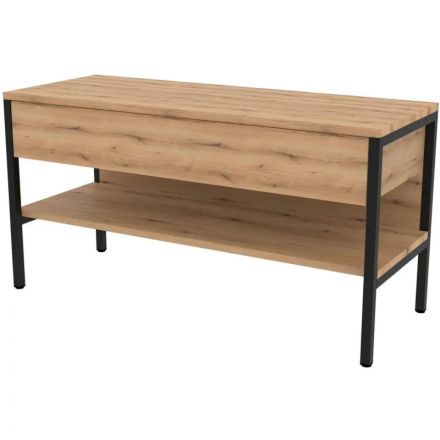 Тумба TI_под ТВ Комус Онега-15 с ящиком push to open, рег.опоры, дуб вотан