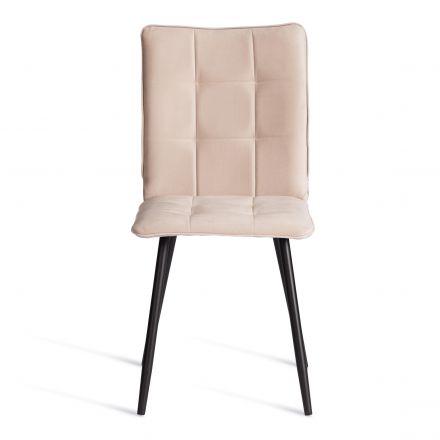 Стул обеденный Bari LT, флок , бежевый/черный, 7, 41х55х89 см