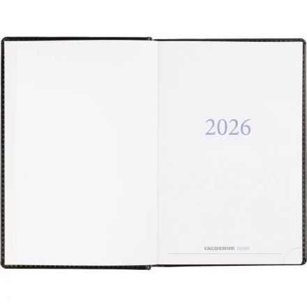 Ежедневник датированный 2026, черн, А5, 148x218 мм, 352 стр,АТТАСНЕ Agenda