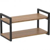 Полка TI_настен/настоль Комус Онега-7 290х580 мет чер/ЛДСП дуб вотан