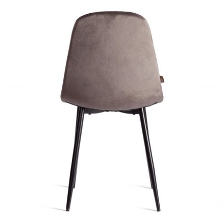 Стул BREEZE (mod. JSC-58) Велюр/металл , 44 х 53 х 86 см, Dark grey (темно-серый) HLR24 / черный