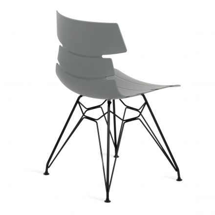 Стул HANSEN (mod. 622N) / 1 шт. в упаковке пластик/металл/эко кожа, 51х47х80 см, высота до сиденья 45 см, серый/черный Стул HANSEN (mod. 622N) / 1 шт. в упаковке пластик/металл/эко кожа, 51х47х80 см, высота до сиденья 45 см, серый/черный