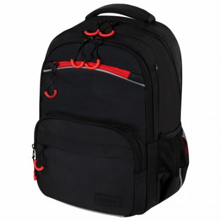 Рюкзак BRAUBERG FORCE, 2 отделения, 5 карманов, "Bright red", 39х28х17 см, 273154