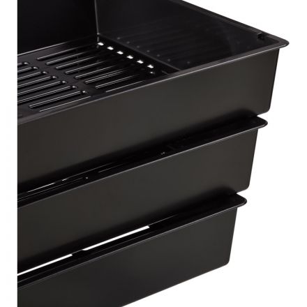 Лоток для бумаг горизонтальный Attache решетчатый черный