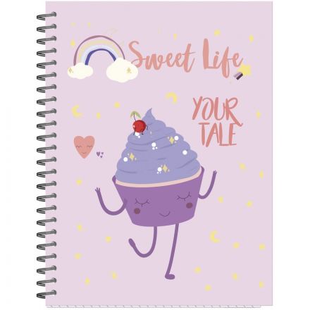 Бизнес-тетрадь А5,96л,кл,греб,мат.лам. Attache Selection Sweet Life Капкейк Бизнес-тетрадь А5,96л,кл,греб,мат.лам. Attache Selection Sweet Life Капкейк