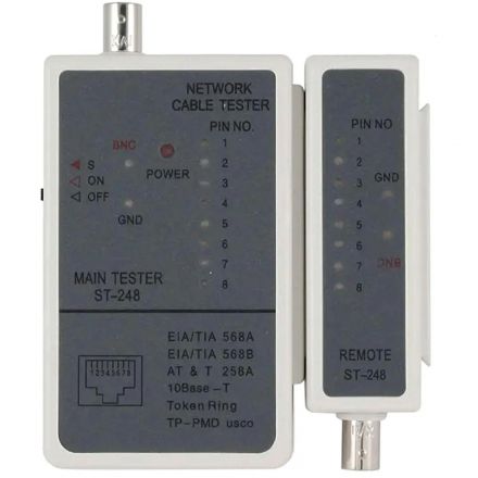 Тестер Cablexpert NCT-1, для RJ-45, RG-58, LAN