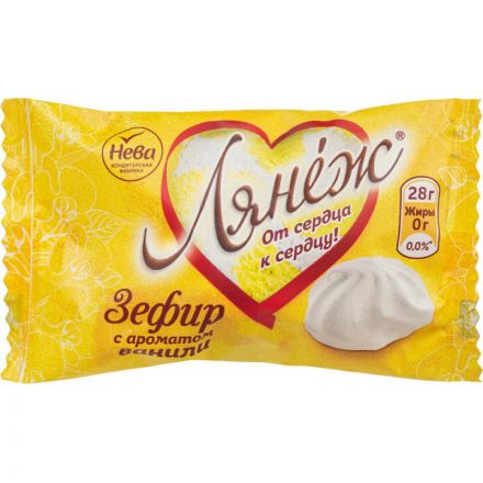 Зефир Нева Лянеж с ароматом ванили, 28гx120 шт/уп