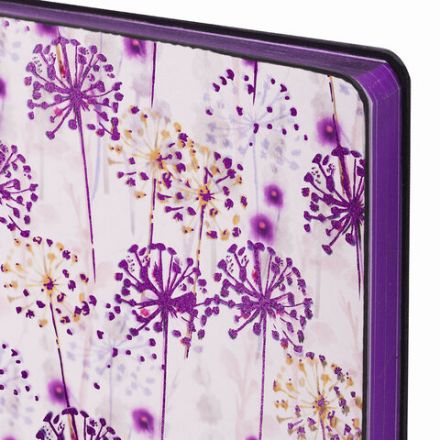 Ежедневник недатированный B6 (127х186 мм), BRAUBERG VISTA, под кожу, гибкий, срез фольга, 136 л., "Spring meadow", 112111