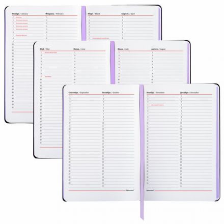 Ежедневник недатированный B6 (127х186 мм), BRAUBERG VISTA, под кожу, гибкий, срез фольга, 136 л., "Spring meadow", 112111