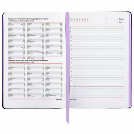 Ежедневник недатированный B6 (127х186 мм), BRAUBERG VISTA, под кожу, гибкий, срез фольга, 136 л., "Spring meadow", 112111