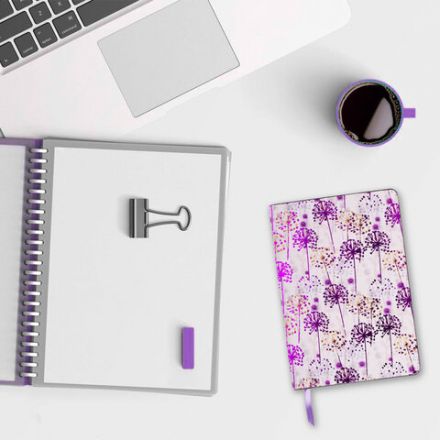 Ежедневник недатированный B6 (127х186 мм), BRAUBERG VISTA, под кожу, гибкий, срез фольга, 136 л., "Spring meadow", 112111