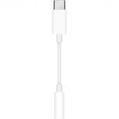 Адаптер Apple USB-C - 3.5 mm Headphone Jack Adapter, бел, MU7E2ZM/A