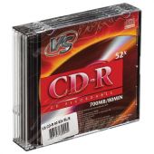 Диск CD-R VS, 700 Мб, 52x, Slim Case, КОМПЛЕКТ 5 шт., VSCDRSL501