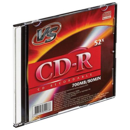 Диск CD-R VS, 700 Мб, 52x, Slim Case, КОМПЛЕКТ 5 шт., VSCDRSL501