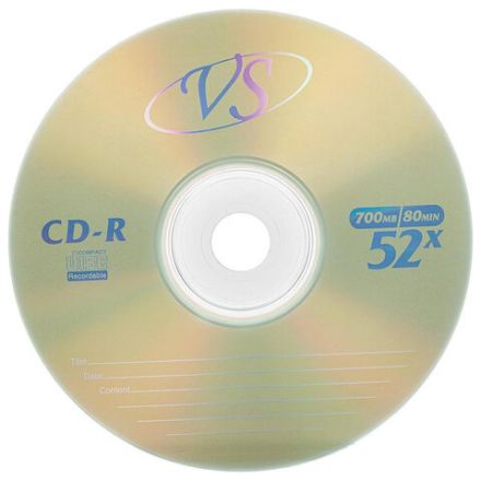 Диск CD-R VS, 700 Мб, 52x, Slim Case, КОМПЛЕКТ 5 шт., VSCDRSL501