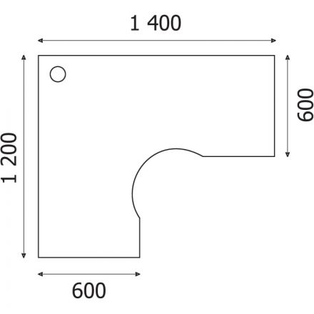 Стол эргономичный PT Арго А-204.60 левый орех гварнери Стол эргономичный PT Арго А-204.60 левый орех гварнери