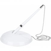 Ручка шариковая на белой подставке Beifa синяя на липучке с цепочкой (толщина линии 0.5 мм) Ручка шариковая на белой подставке Beifa синяя на липучке с цепочкой (толщина линии 0.5 мм)