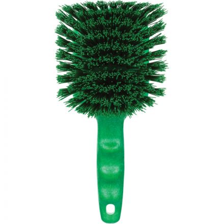 Щетка HACCPER с короткой ручкой для мытья и оттирки, жесткая, зелен 864001G