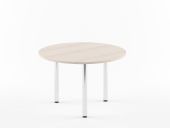 Конференц -  стол круглый XRT 120 Бук Тиара/Алюминий 1200хх750 XTEN