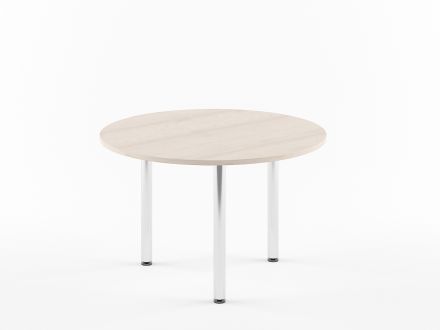 Конференц -  стол круглый XRT 120 Бук Тиара/Алюминий 1200хх750 XTEN