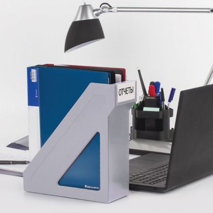 Лоток вертикальный для бумаг BRAUBERG "Basic", 265х100х285 мм, серый, 237010 Лоток вертикальный для бумаг BRAUBERG "Basic", 265х100х285 мм, серый, 237010