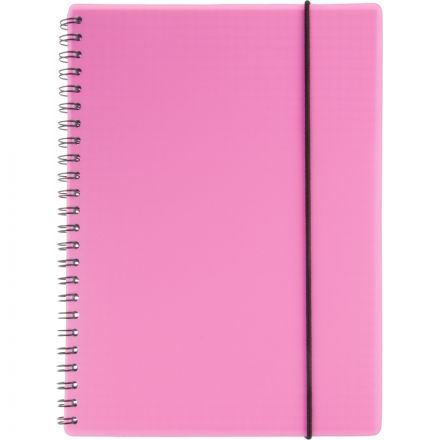 Бизнес-тетрадь Тетрадь Attache Неон А5 80л, кл.спираль, обл. тонкий пластик, розовый Бизнес-тетрадь Тетрадь Attache Неон А5 80л, кл.спираль, обл. тонкий пластик, розовый