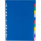 Разделитель листов Attache Economy А4 пластиковый 12 листов разноцветный (290х210 мм)