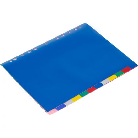 Разделитель листов Attache Economy А4 пластиковый 12 листов разноцветный (290х210 мм)