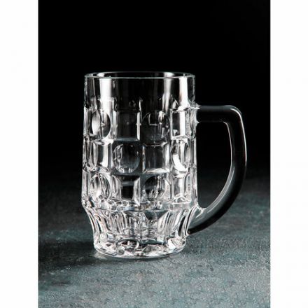 Кружка для пива с ручкой, 500 мл, КОМПЛЕКТ 2 штуки, фактурное стекло, PASABAHCE "ПАБ", фирменная подарочная упаковка, 55289