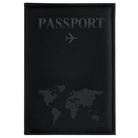 Обложка для паспорта "Passport map", экокожа soft-touch, черная, STAFF, 238760 Обложка для паспорта "Passport map", экокожа soft-touch, черная, STAFF, 238760