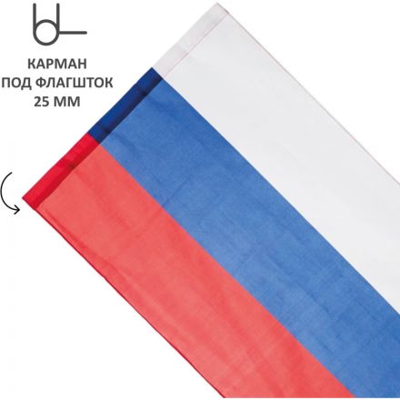 Флаг Российской Федерации 90x135 см (без флагштока)