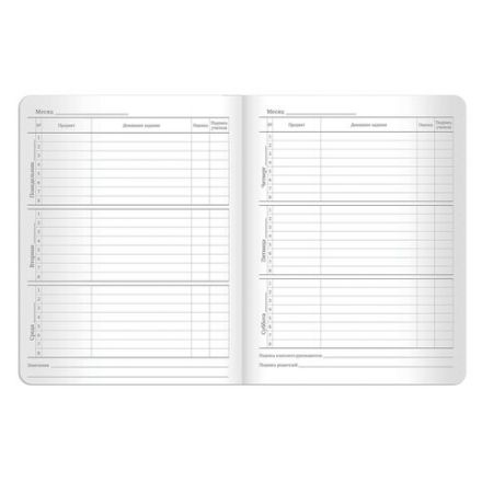 Дневник 1-11 класс 48 л., кожзам (гибкая), термотиснение, BRAUBERG "LATTE", черный, 105444