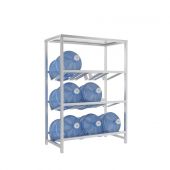 Стеллаж для воды Бомис-9П на 9 тар металлик 885x450x1235 мм