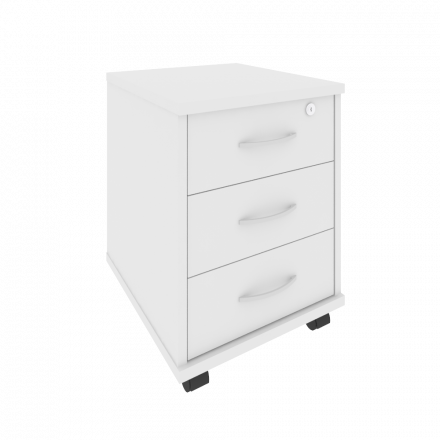 Riva Тумба подкатная 3 ящ. с фолдингом А.ТМ-3F Белый 420*450*556
