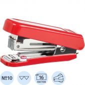 Степлер -мини КОМУС (N10) до 16 лист. красный антистеп