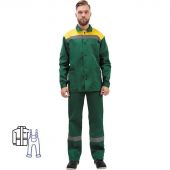 Костюм рабочий летний муж л02-КПК кур/пк зел/желт 56-58/182-188