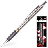 Карандаш механический 0,5 мм, BRAUBERG "Black Jack", металлический корпус, ластик, резиновый грип, 180463 Карандаш механический 0,5 мм, BRAUBERG "Black Jack", металлический корпус, ластик, резиновый грип, 180463