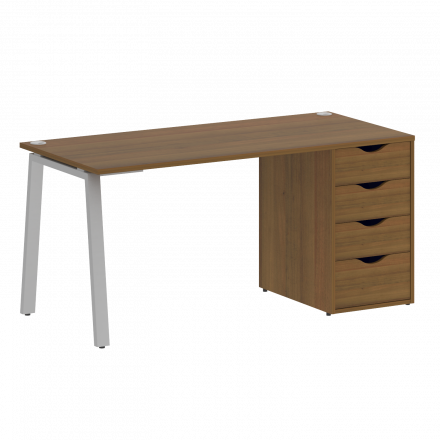 Home Office Стол письменный VR.SP-3-158.4.A Орех/Серый металл 1580*720*750