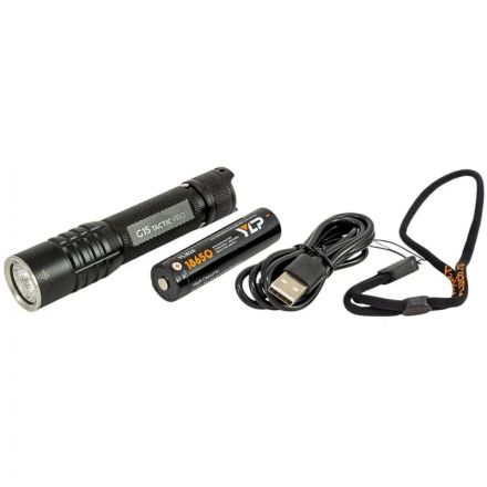 Фонарь ручной ЯРКИЙ ЛУЧ G15 Tactic Pro аккумулятор 18650 входит в комплект
