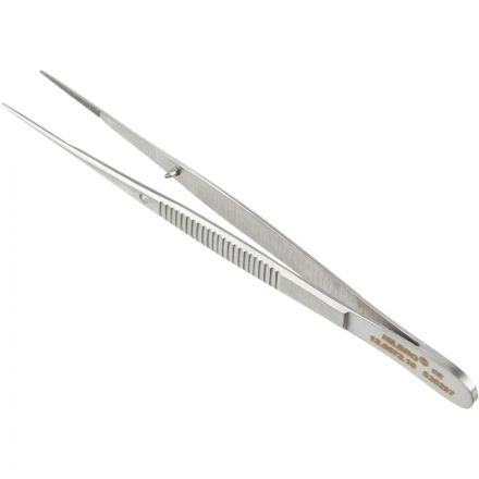 Пинцет анатомический глазной, прямой, 100х0,6 мм