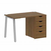 Home Office Стол письменный VR.SP-3-118.4.A Орех/Серый металл 1180*720*750