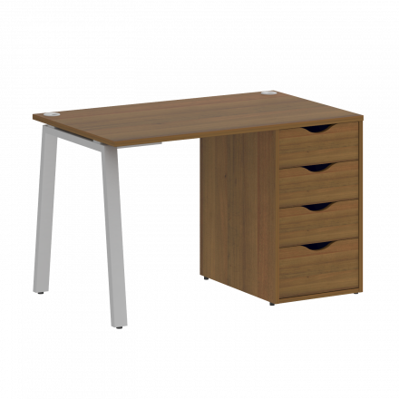 Home Office Стол письменный VR.SP-3-118.4.A Орех/Серый металл 1180*720*750 Home Office Стол письменный VR.SP-3-118.4.A Орех/Серый металл 1180*720*750