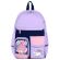 Рюкзак BRAUBERG PASTEL с термонашивками в комплекте, "Lazy cat", сиреневый, 40х29х14 см, 271422