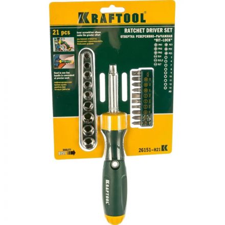 Отвертка Набор KRAFTOOL X-Hard-21, 21 предм 26151-H21