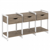 Loft Тумба на регулируемых опорах наборная. Вариант №4 VR.L-TN-4.O Тиквуд тёмный/Белый металл 1440*460*719 Loft Тумба на регулируемых опорах наборная. Вариант №4 VR.L-TN-4.O Тиквуд тёмный/Белый металл 1440*460*719