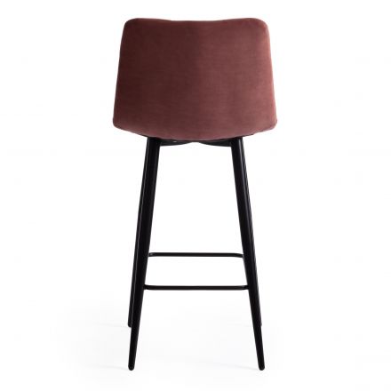 Стул полубарный CHILLY (mod. 7095пб ) / 1 шт. в упаковке ткань/металл, 53x44x94 см, высота до сиденья 66 см, коралловый barkhat 15 /черный