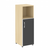 Yalta Шкаф узкий LT.SU-2.2 R (R) black Акация/Стекло black 400*450*1195