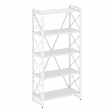 Loft Стеллаж на регулируемых опорах-5 полок VR.L-MST.O-5.8 Белый бриллиант/Белый металл 800*400*1650
